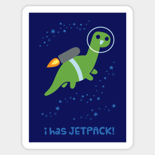 I Has Jetpack Space Dinosaur Sticker